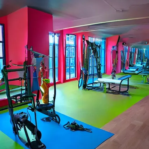 Rehabilitación Salón de ejercicios con equipos para rehabilitación