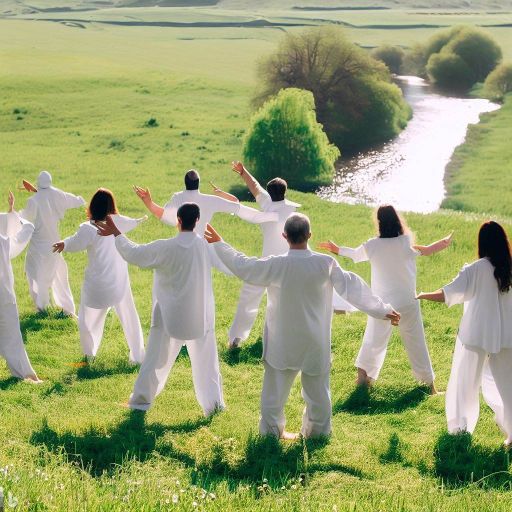 Grupo de personas practicando Tai-Chi